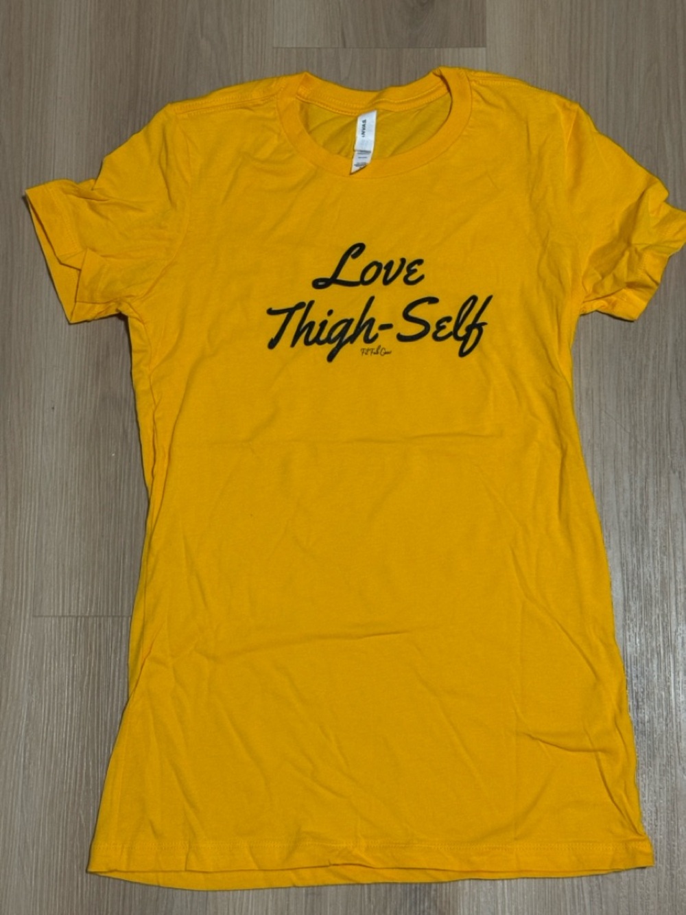 Love Thigh-Self Slim Fit Favorite Tshirt Bella Canvas Gold Yellow